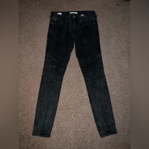 PacSun stacked skinny jeans black motorcycle waist 29